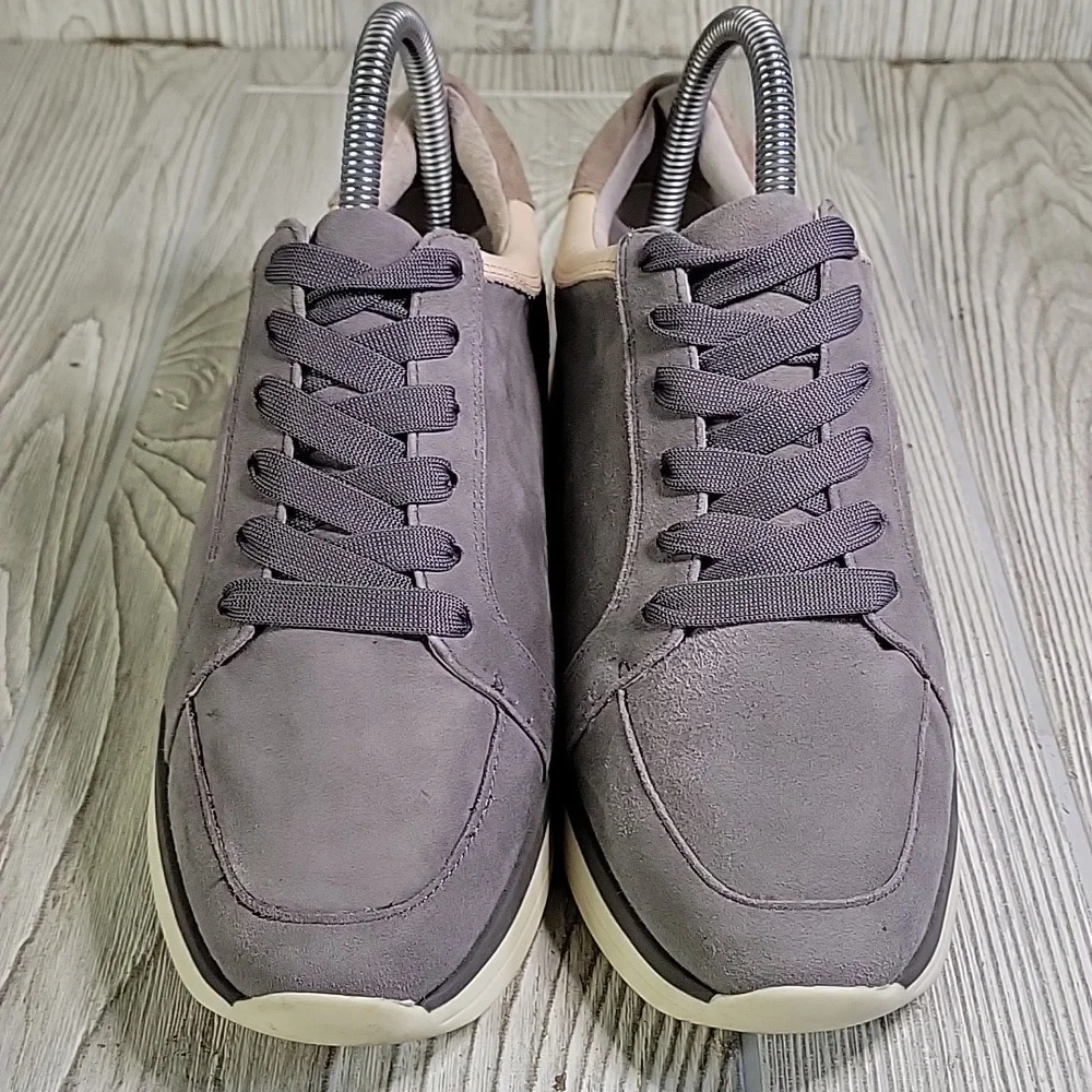Louise et Cie Berlena Grey Leather Lace Up Sneakers Womens Size 7.5 - Picture 3 of 13